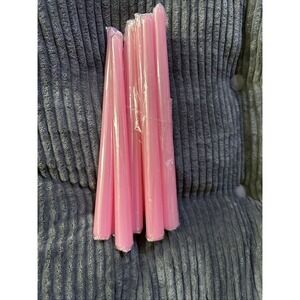 Lot of 11 Pink Taper Candles 10–12" Dinner Candles Wedding Event Decor